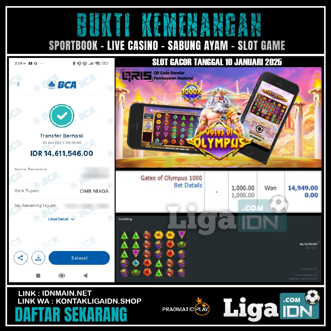 BUKTI KEMENANGAN 10 JANUARI 2025