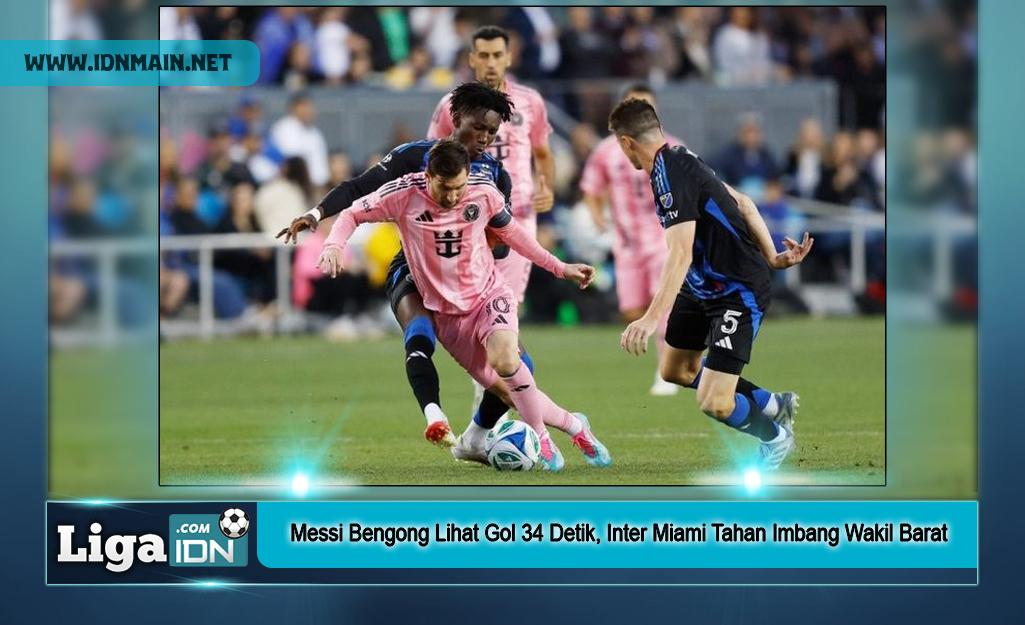 Messi Bengong Lihat Gol 34 Detik, Inter Miami Tahan Imbang Wakil Barat