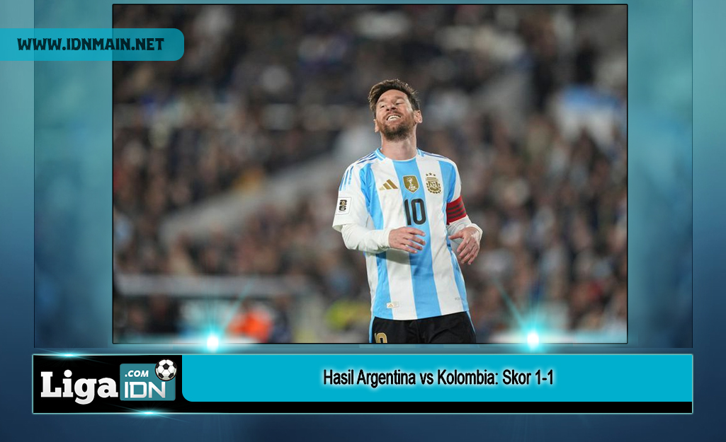 Hasil Argentina vs Kolombia: Skor 1-1